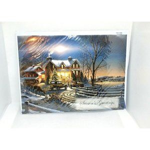 Terry Redlin Seasons Greeting Decorative Holiday Greeting Card With Envelope